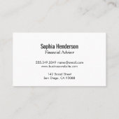 Grüne Technik | Investitionen | Bestandsaufnahme Visitenkarte (Rückseite)