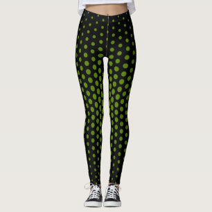 Grüne Techno-Punktmuster Leggings