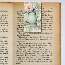 Grüne Teekanne Bläserfalten Lesezeichen Bookmarkte Visitenkarten