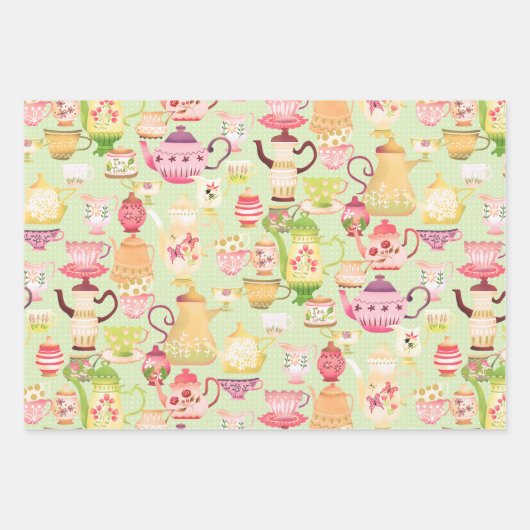 Grüne Teelöffel und Jungs Geschenkpapier Set (Vorderseite 3)