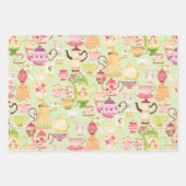 Grüne Teelöffel und Jungs Geschenkpapier Set (Vorderseite)