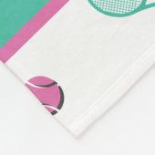 Grüne Tennisschläger mit individuelle Name Fleecedecke (Ecke)