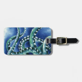 Grüne Tentakel Tiefsee Gepäckanhänger (Vorderseite horizontal)