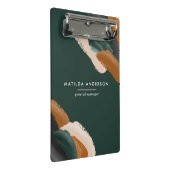 Grüne Terrakotta abstrakte Aquarell Moderne einzig Mini Klemmbrett (Schrägansicht)