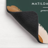 Grüne Terrakotta abstrakte Aquarell Moderne einzig Mousepad (Ecke)