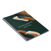 Grüne Terrakotta abstrakte Aquarell Moderne einzig Notizblock (Rechte Seite)