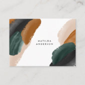 Grüne Terrakotta abstrakte Aquarell Moderne einzig Visitenkarte (Vorderseite)