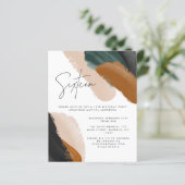 Grüne Terrakotta abstrakte Wasserfarbe 16. Geburts (Stehend Vorderseite)