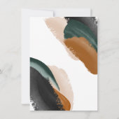 Grüne Terrakotta abstrakte Wasserfarbe 16. Geburts Einladung (Rückseite)