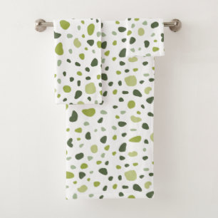 Grüne Terrakotta Badhandtuch Set