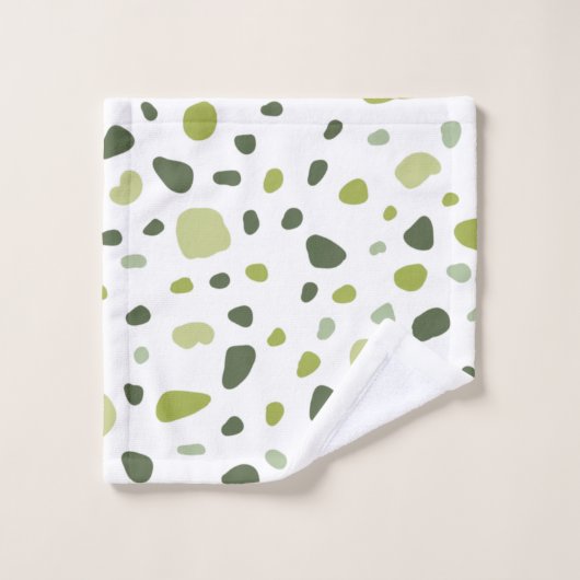 Grüne Terrakotta Badhandtuch Set (Waschlappen)