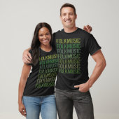 Grüne Text Folksmusik T-Shirt (Unisex)