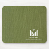 Grüne Textur Elegante Monogram Logo Custom Mousepad (Vorne)