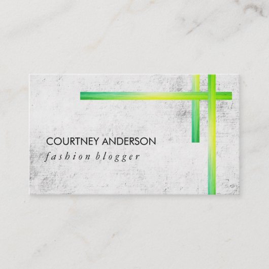 Grüne Textur Expressive Bars / Textur Visitenkarte (Vorderseite)