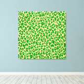 Grüne Tierdruckhaut aus Leopard - schöne Kunst Leinwanddruck (Insitu (Holzboden))