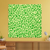 Grüne Tierdruckhaut aus Leopard - schöne Kunst Leinwanddruck (Insitu (Wohnzimmer))