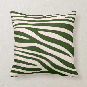 Grüne Tierdruckhaut von Zebra Kissen