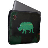 Grüne Tierkunst Laptopschutzhülle (Vorne Rechts)