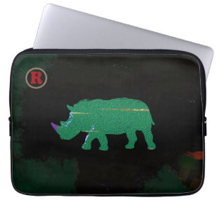 Grüne Tierkunst Laptopschutzhülle