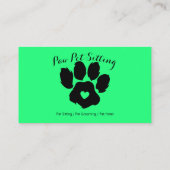 Grüne Tierlogos Visitenkarte (Rückseite)