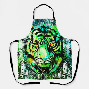 Grüne Tiger-Schürze - Grüner Tiger Zeichnend Schürze