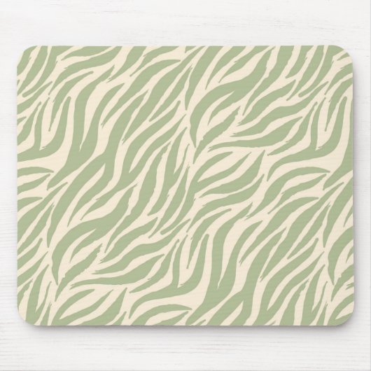 Grüne Tiger Streifen Tiermuster Mousepad (Vorne)