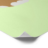 Grüne Tigerplakette Poster (Ecke)