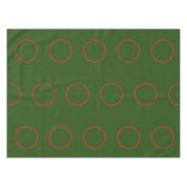 Grüne Tischdecke mit roten Kreisläufen (Vorderseite (Horizontal))