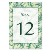 Grüne Tischnummern für das Heckenglück (Rückseite)