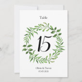 Grüne Tischnummern für Wasserfarben (Vorderseite)