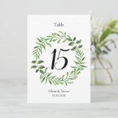 Grüne Tischnummern für Wasserfarben (Stehend Vorderseite)