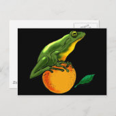Grüne Toad und Orange Postkarte (Vorne/Hinten)