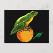 Grüne Toad und Orange Postkarte (Vorderseite)