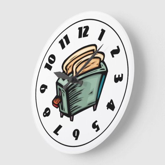 Grüne Toaster-Uhr Große Wanduhr (Winkel)