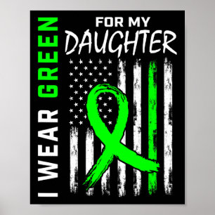 Grüne Tochter Cerebral Palsy Nierenerkrankung Poster