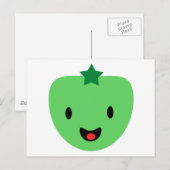 Grüne Tomate Postkarte (Vorne/Hinten)