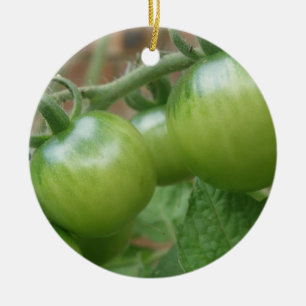 Grüne Tomaten/Paradeiser Keramikornament