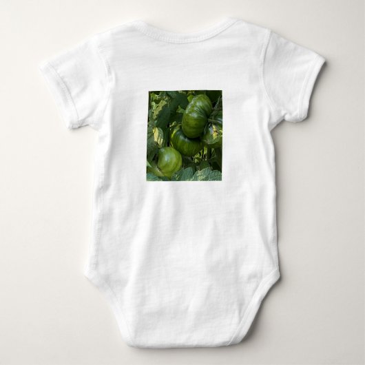 GRÜNE TOMATO VEGETABLE BABY ONE BABY STRAMPLER (Rückseite)