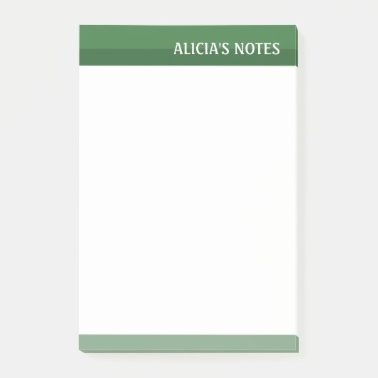 Grüne Töne Post-it Klebezettel (Vorderseite)