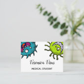 Grüne Toothy Bakterien-Allergie-Wanzen Visitenkarte (Stehend Vorderseite)