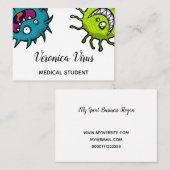 Grüne Toothy Bakterien-Allergie-Wanzen Visitenkarte (Vorne/Hinten)