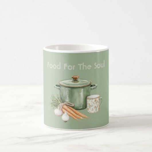 Grüne Topf Karotten Kaffeetasse (Mittel)