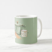 Grüne Topf Karotten Kaffeetasse (VorderseiteRechts)