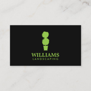 Grüne Topiary Pflanze II Landscaping Business Card Visitenkarte
