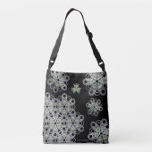 Grüne Torusphäre PolyHexaBloom Crossbody Bag Tragetaschen Mit Langen Trägern (Rückseite)