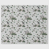 Grüne Totenkopf-Rosen St. Patricks Day-Geschenkpap Geschenkpapier (Flach)