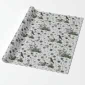 Grüne Totenkopf-Rosen St. Patricks Day-Geschenkpap Geschenkpapier (Ungerollt)
