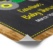 Grüne Traktor Babydusche Begrüßungsdekor Poster (Ecke)