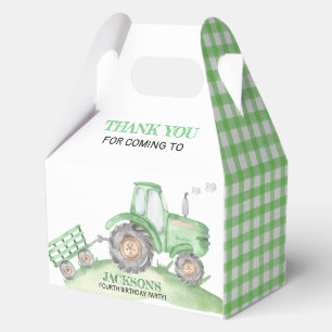 Grüne Traktor Farm Geburtstagsgiebel Geschenkschachtel