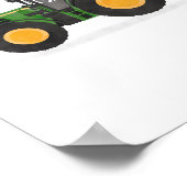 Grüne Traktor-Kinder-Zimmerdekor Poster (Ecke)